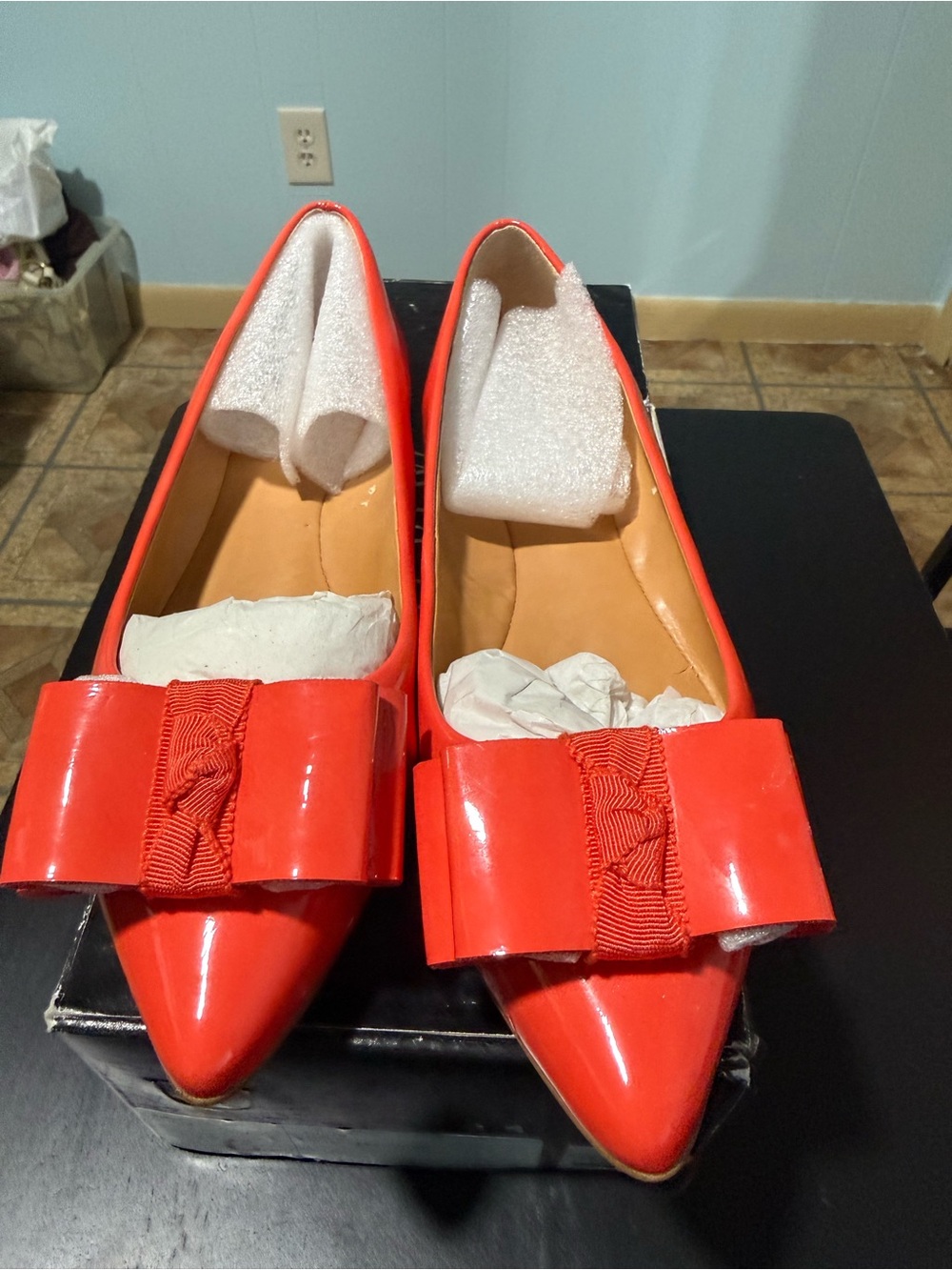 J. Crew Bright Persimmon Ballet Flat